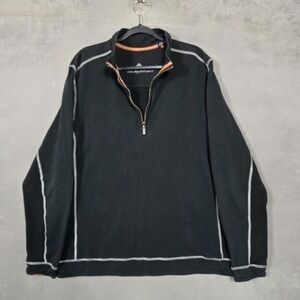 Tommy Bahama Black Stretch 1/4-Zip Pullover Sweatshirt mens XL